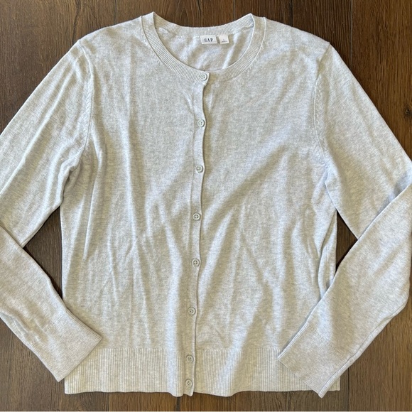 Gap knit, crewneck lightweight cardigan SZ LG - Picture 1 of 4